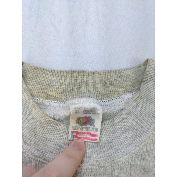 Mens Vintage Fruit of the Loom Phi Eta Sigma Pullover Sweatshirt SZ XL Gray - Picture 8 of 11